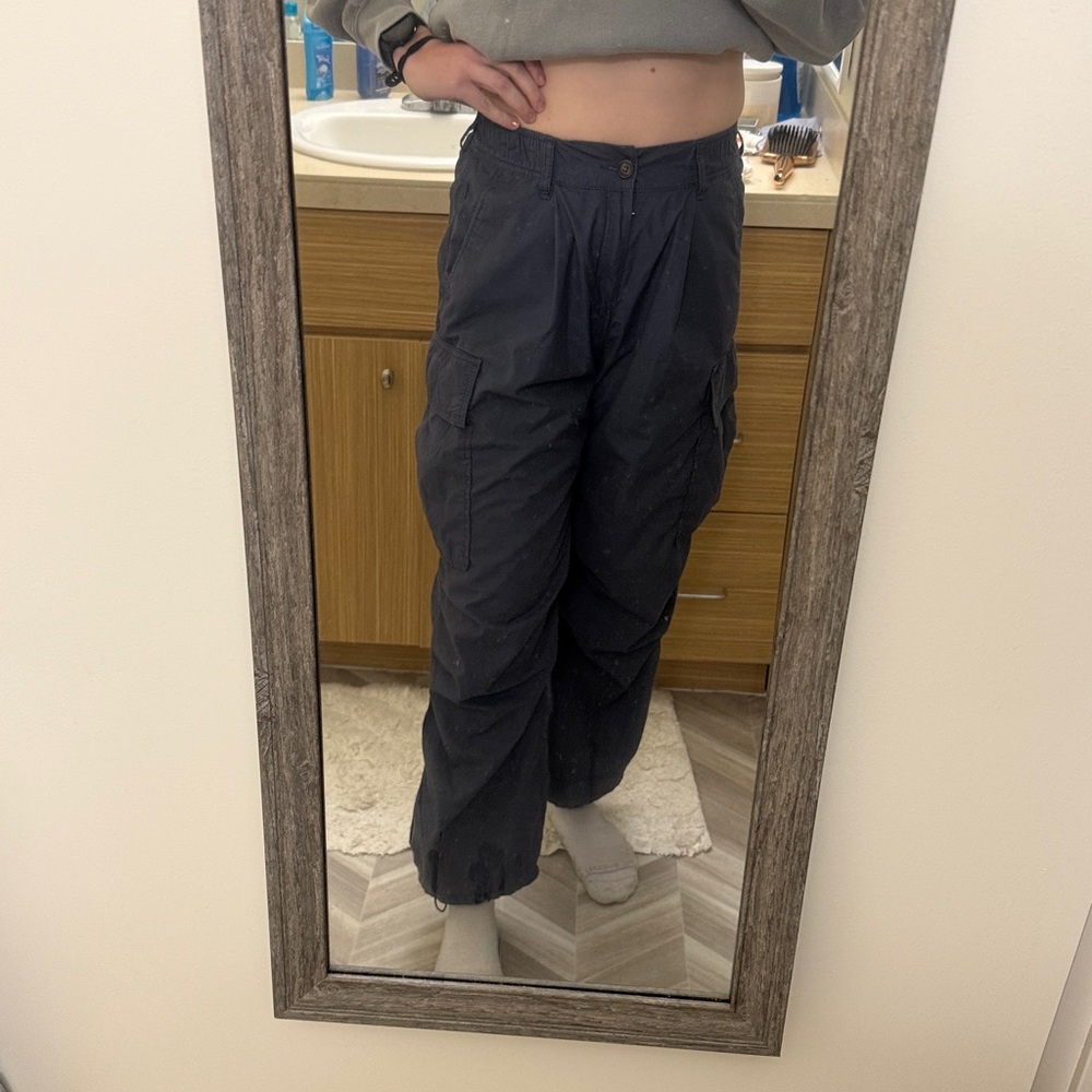 Anthropologie Women's Navy Cargo Pants